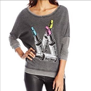 Chaser Lipstick Dolman Sleeve Sweatshirt S